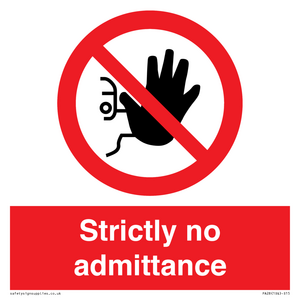 strictly no admittance